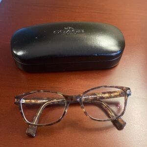 COACH 5287 confetti light brown eyeglass frames with case